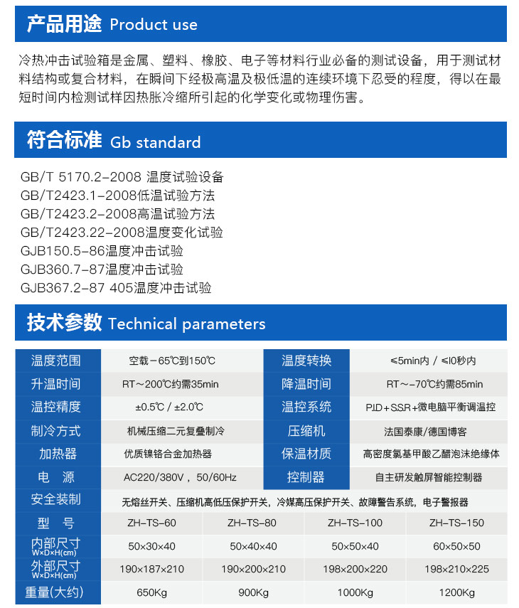 高低溫循環(huán)沖擊試驗(yàn)箱有什么用途滿足什么標(biāo)準(zhǔn)